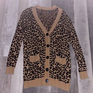 🐆Jawbreaker Chic Leopard Print Cardigan Sweater